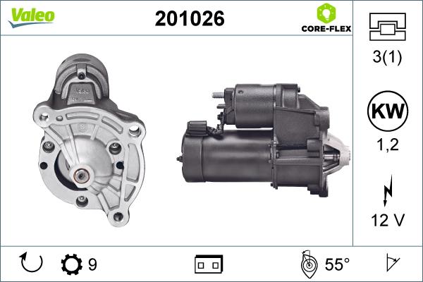 Valeo 201026 - Motorino d'avviamento autozon.pro