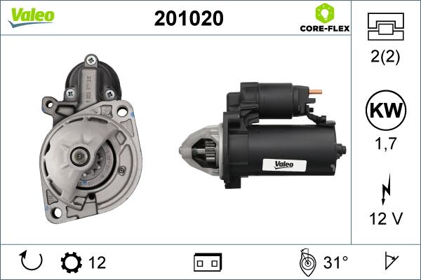 Valeo 201020 - Motorino d'avviamento autozon.pro