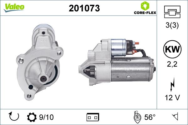 Valeo 201073 - Motorino d'avviamento autozon.pro