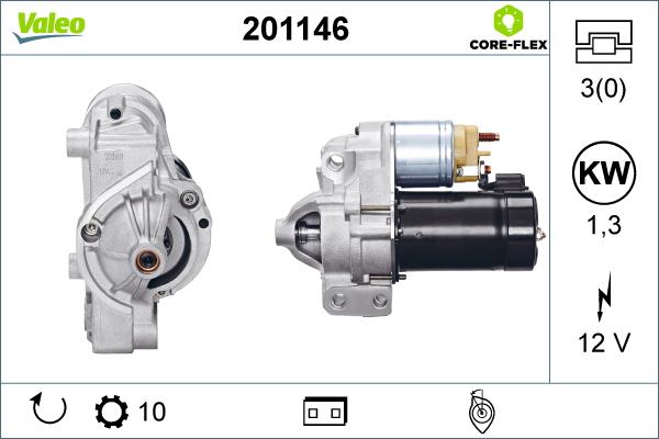 Valeo 201146 - Motorino d'avviamento autozon.pro