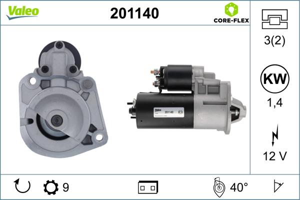 Valeo 201140 - Motorino d'avviamento autozon.pro