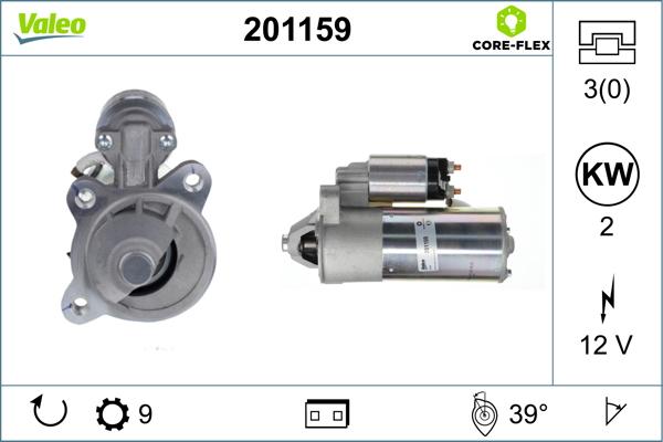 Valeo 201159 - Motorino d'avviamento autozon.pro