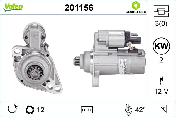 Valeo 201156 - Motorino d'avviamento autozon.pro