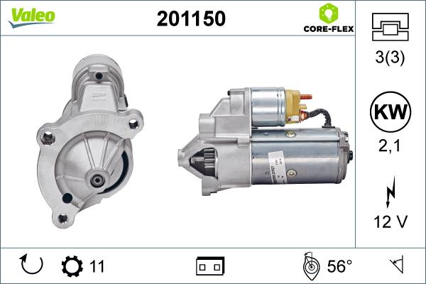 Valeo 201150 - Motorino d'avviamento autozon.pro