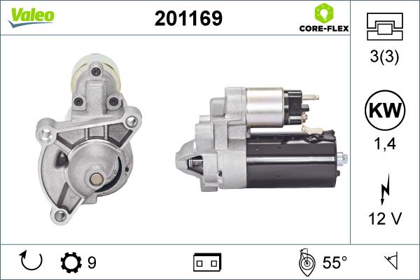 Valeo 201169 - Motorino d'avviamento autozon.pro