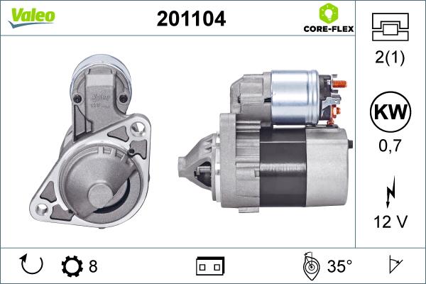 Valeo 201104 - Motorino d'avviamento autozon.pro