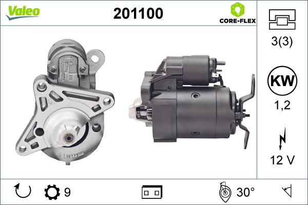 Valeo 201100 - Motorino d'avviamento autozon.pro