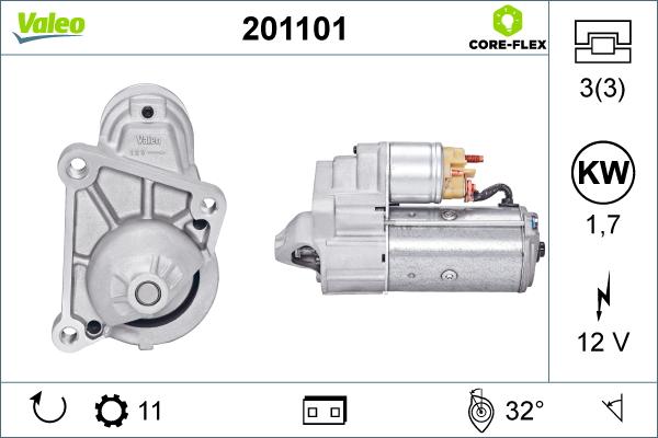 Valeo 201101 - Motorino d'avviamento autozon.pro