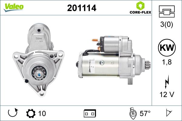 Valeo 201114 - Motorino d'avviamento autozon.pro