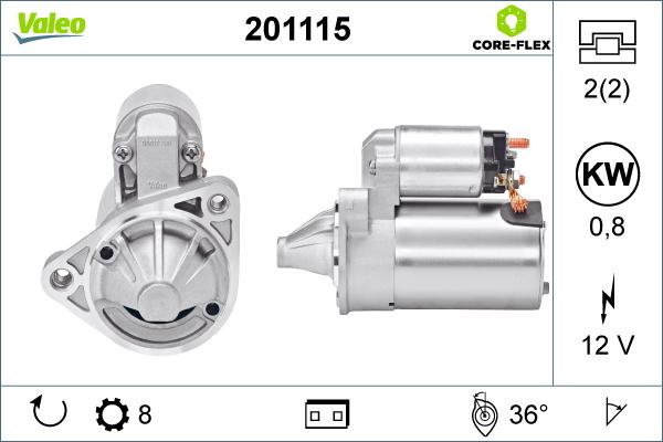 Valeo 201115 - Motorino d'avviamento autozon.pro