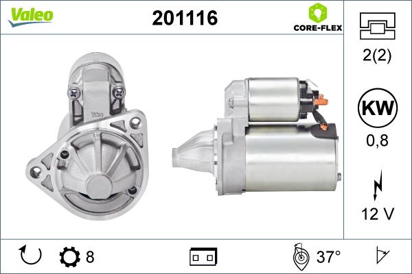 Valeo 201116 - Motorino d'avviamento autozon.pro