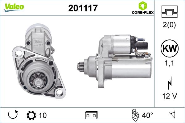 Valeo 201117 - Motorino d'avviamento autozon.pro