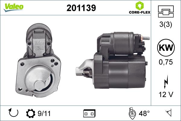 Valeo 201139 - Motorino d'avviamento autozon.pro