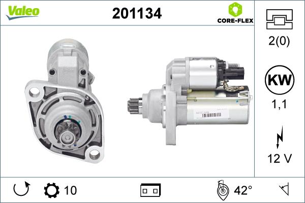 Valeo 201134 - Motorino d'avviamento autozon.pro