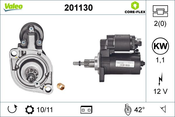 Valeo 201130 - Motorino d'avviamento autozon.pro