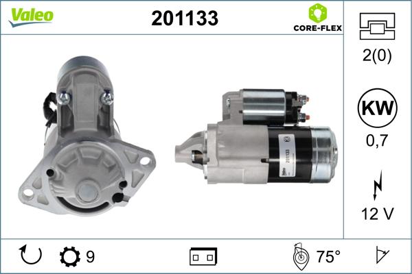 Valeo 201133 - Motorino d'avviamento autozon.pro