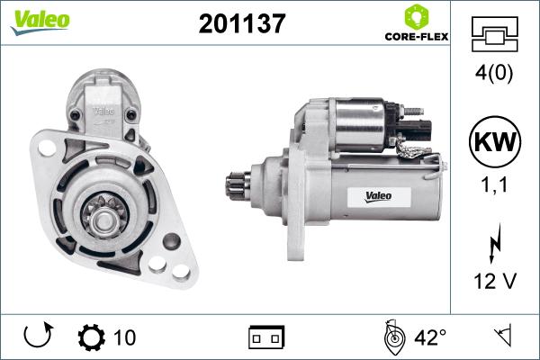 Valeo 201137 - Motorino d'avviamento autozon.pro