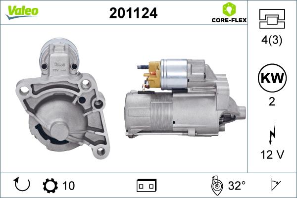 Valeo 201124 - Motorino d'avviamento autozon.pro