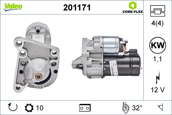 Valeo 201171 - Motorino d'avviamento autozon.pro