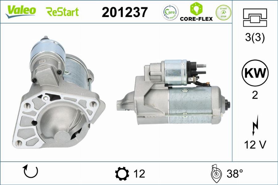 Valeo 201237 - Motorino d'avviamento autozon.pro