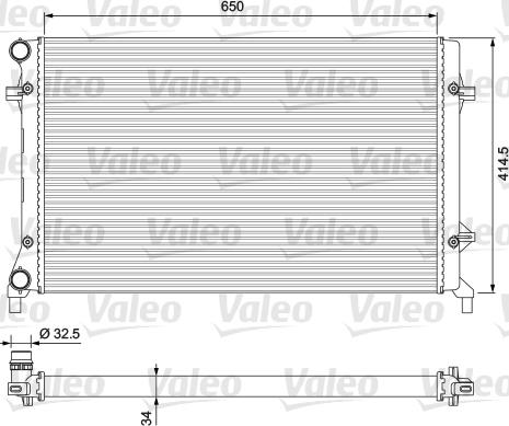 Valeo 234335 - Radiatore, Raffreddamento motore autozon.pro