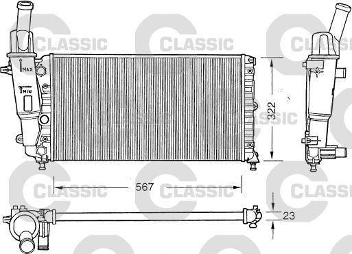 Valeo 231558 - Radiatore, Raffreddamento motore autozon.pro