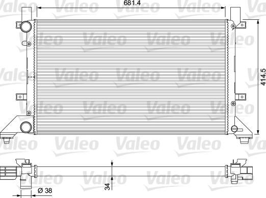 Valeo 231605 - Radiatore, Raffreddamento motore autozon.pro