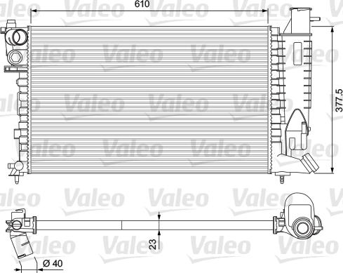 Valeo 231 010 - Radiatore, Raffreddamento motore autozon.pro