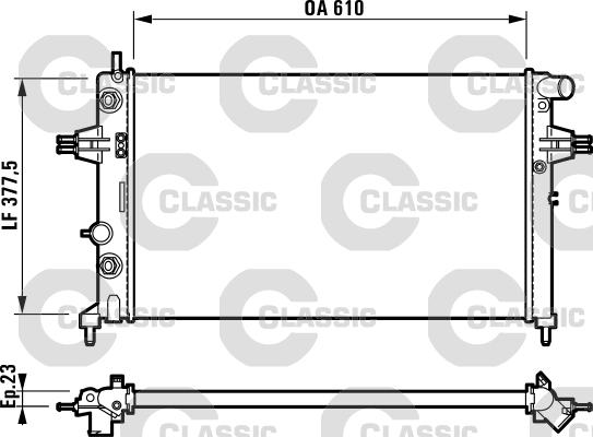 Valeo 232549 - Radiatore, Raffreddamento motore autozon.pro