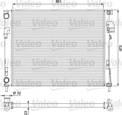 Valeo 232853 - Radiatore, Raffreddamento motore autozon.pro