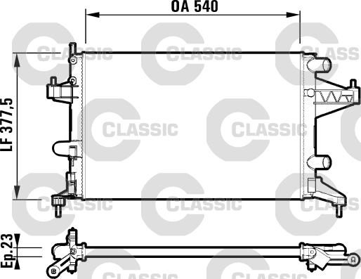 Valeo 232825 - Radiatore, Raffreddamento motore autozon.pro