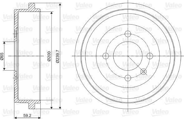 Valeo 237096 - Tamburo freno autozon.pro