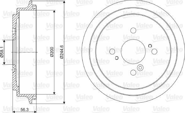 Valeo 237044 - Tamburo freno autozon.pro