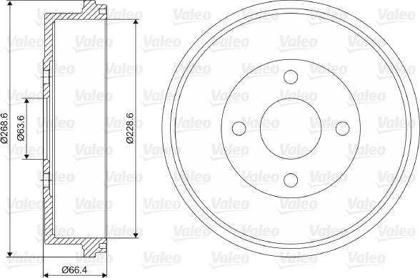 Valeo 237045 - Tamburo freno autozon.pro