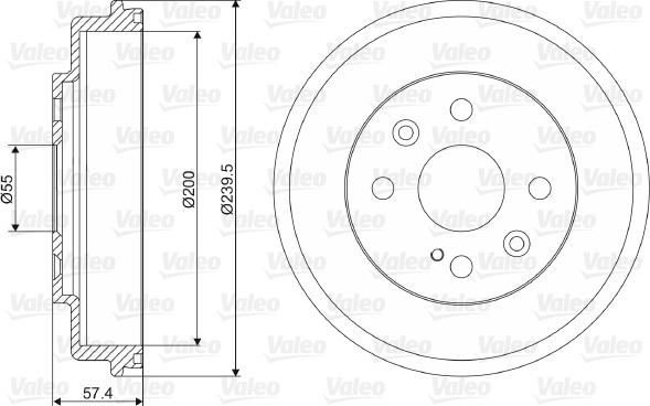 Valeo 237046 - Tamburo freno autozon.pro