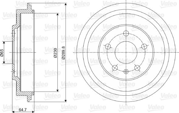 Valeo 237054 - Tamburo freno autozon.pro