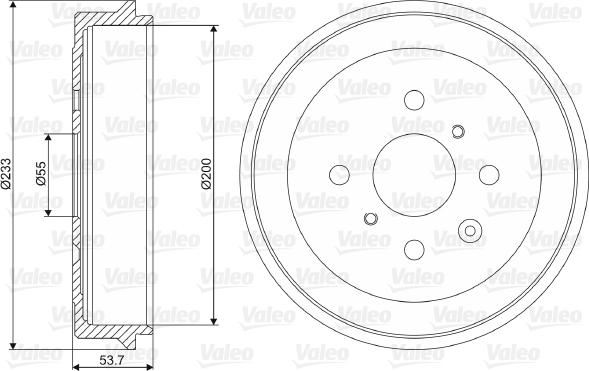 Valeo 237064 - Tamburo freno autozon.pro