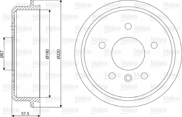 Valeo 237068 - Tamburo freno autozon.pro