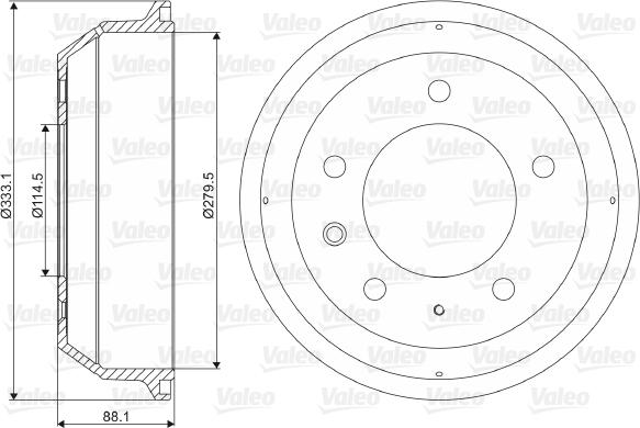 Valeo 237004 - Tamburo freno autozon.pro