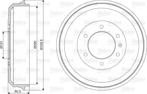 Valeo 237019 - Tamburo freno autozon.pro