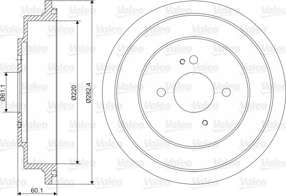 Valeo 237017 - Tamburo freno autozon.pro