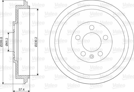 Valeo 237085 - Tamburo freno autozon.pro