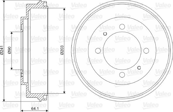 Valeo 237081 - Tamburo freno autozon.pro