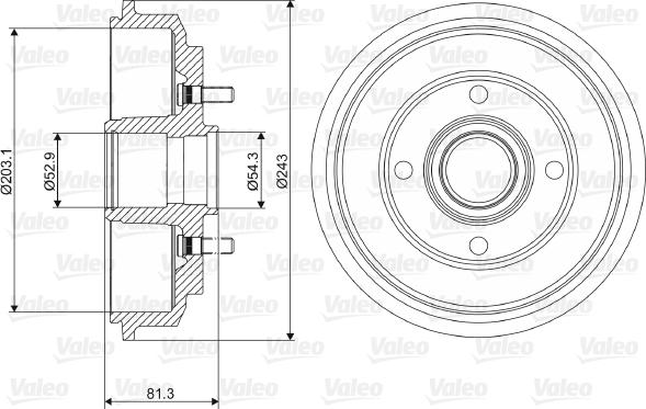 Valeo 237088 - Tamburo freno autozon.pro