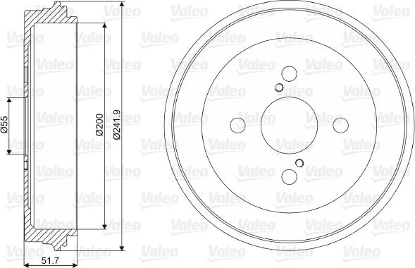 Valeo 237031 - Tamburo freno autozon.pro