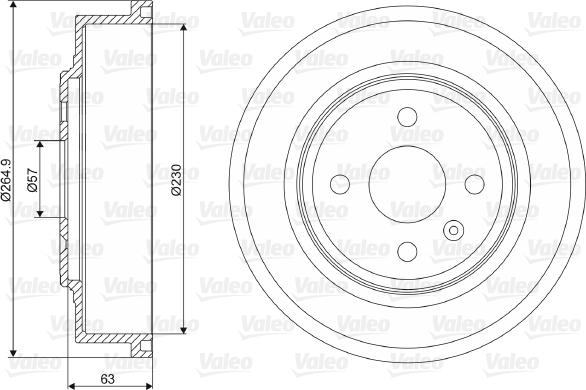 Valeo 237110 - Tamburo freno autozon.pro