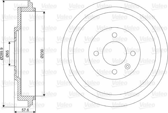 Valeo 237113 - Tamburo freno autozon.pro