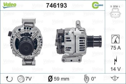 Valeo 746193 - Alternatore autozon.pro