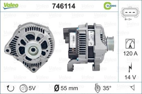 Valeo 746114 - Alternatore autozon.pro