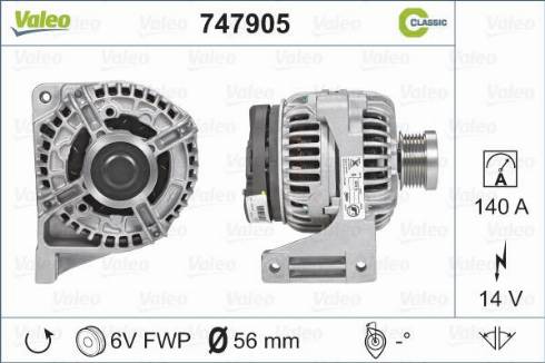 Valeo 747905 - Alternatore autozon.pro